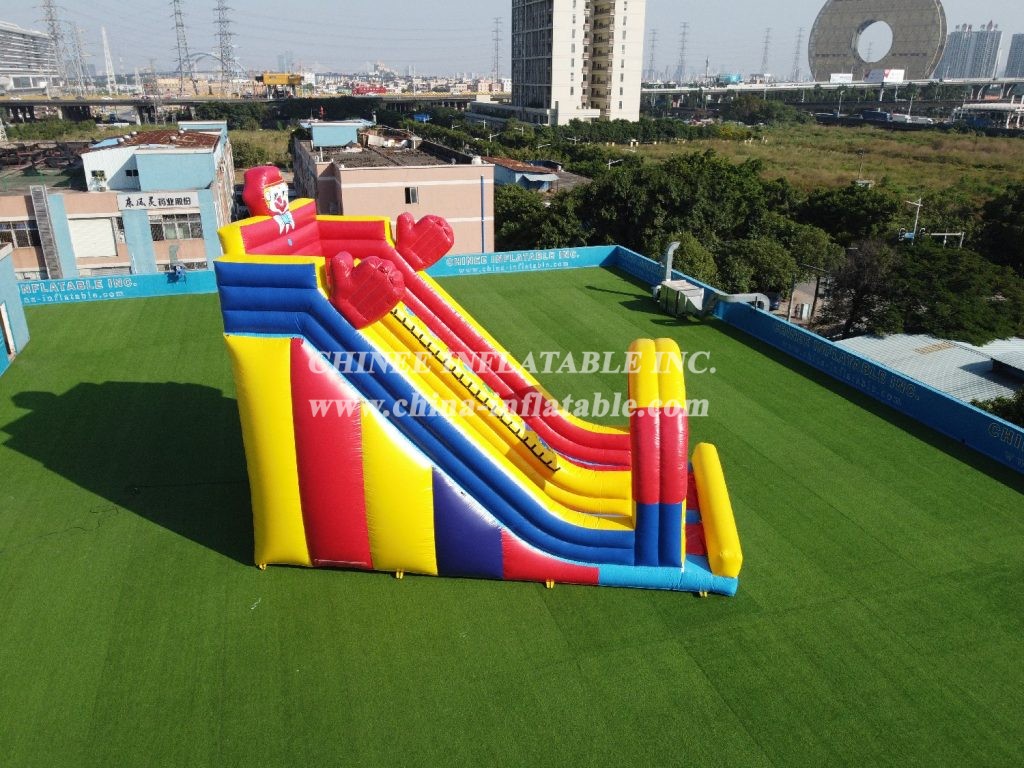 T8-1411 Residential Birthday Clown Inflatable Slide