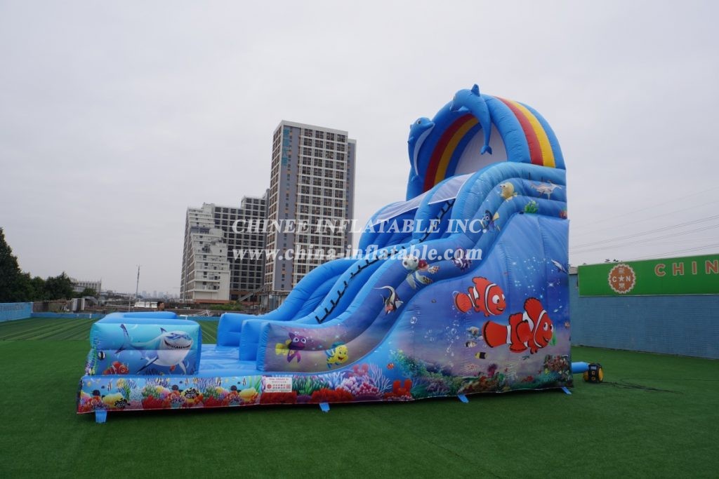 T8-1403 Clownfish Theme Inflatable Slide