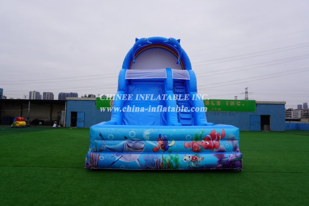 T8-1403 Clownfish Theme Inflatable Slide