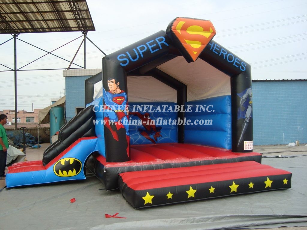 T2-785 Superman Batman Spider-Man Superhero Inflatable Bouncer