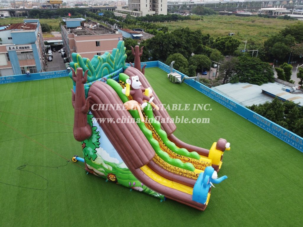 T8-1451 Inflatable Slide Jungle Theme Giant Slide