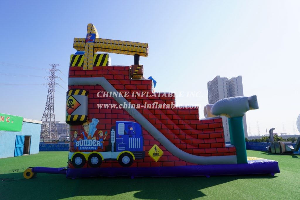 T8-1518 Inflatable Little Builders Slide