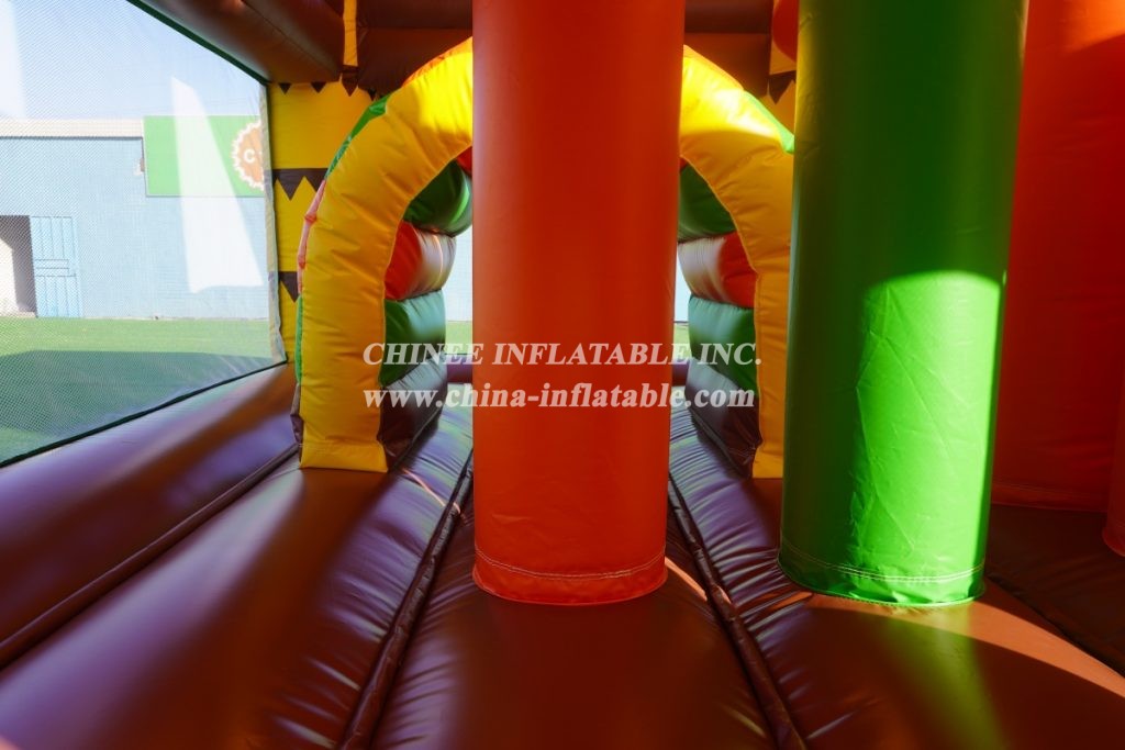 T2-3421 Dino Park Bounce House Slide Dinosaur Combo Jumping Castle