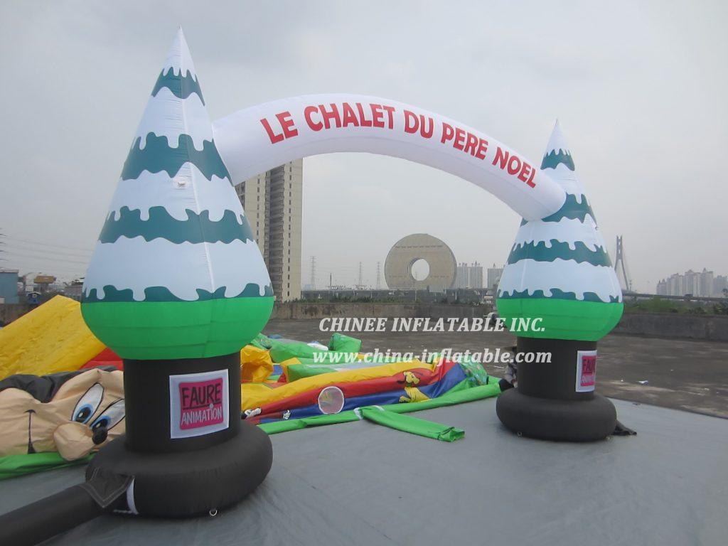 Arch2-034 Christmas Tree Shape Inflatable Arch Christmas Inflatable Decoration