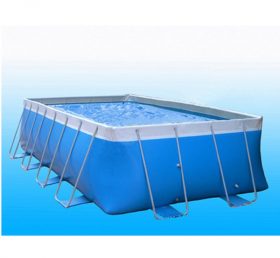 pool2-007 옥외 이동식 내구성 금속 프레임 PVC 공기주입식 지하수 공원 수영장
