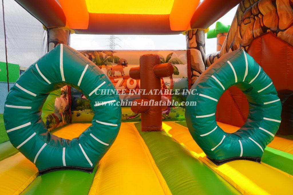 T2-011 Chinee Jungle Bouncy House With Slide