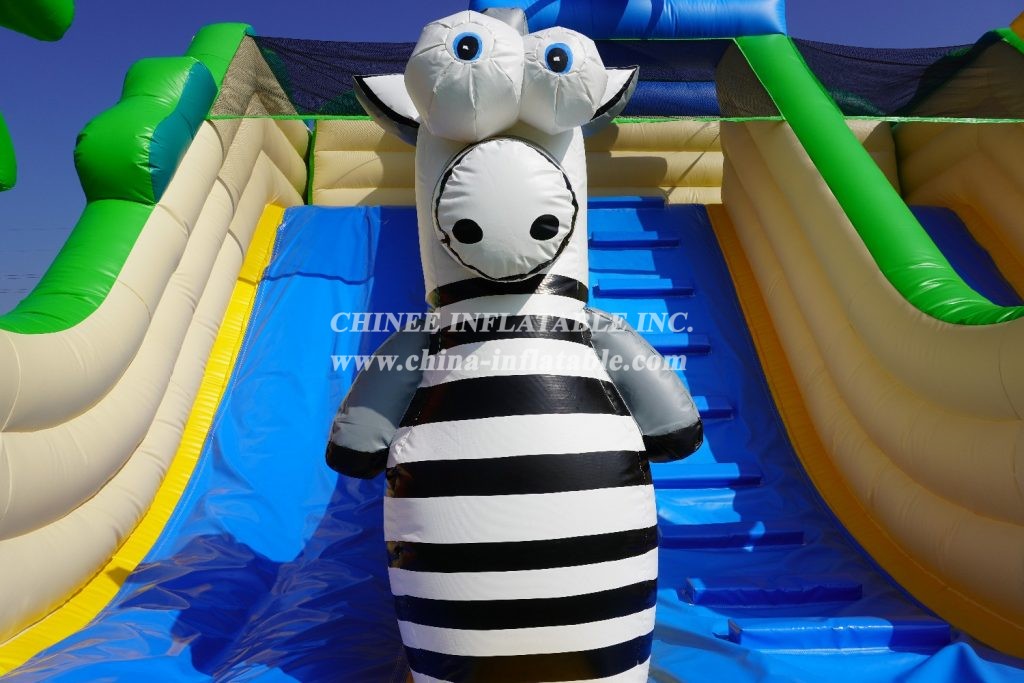 T8-2103 Jungle Theme Inflatable Elephant Slide Animal Inflatable Slides