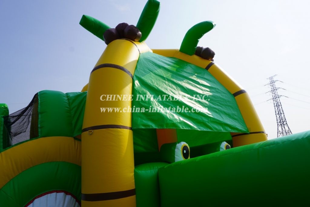 T8-3810 Crocodile Themed Combo With Slide Jungle Inflatable Water Slide