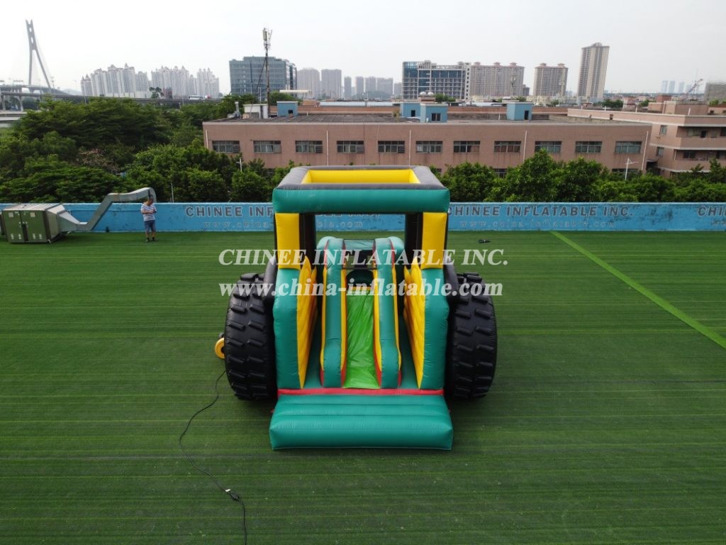 T2-3620 Tractor Bouncy Castle Inflatable Combo Slide Trailer Obstacle Course