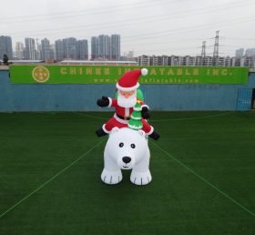 ID1-005 산타클로스와 북극곰 크리스마스 공기 주입 장식품
