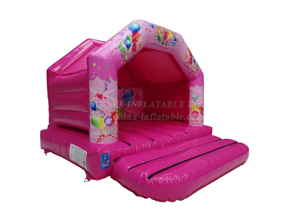 T2-4177 12X12Ft Pink Party Bounce House & Disco Ready