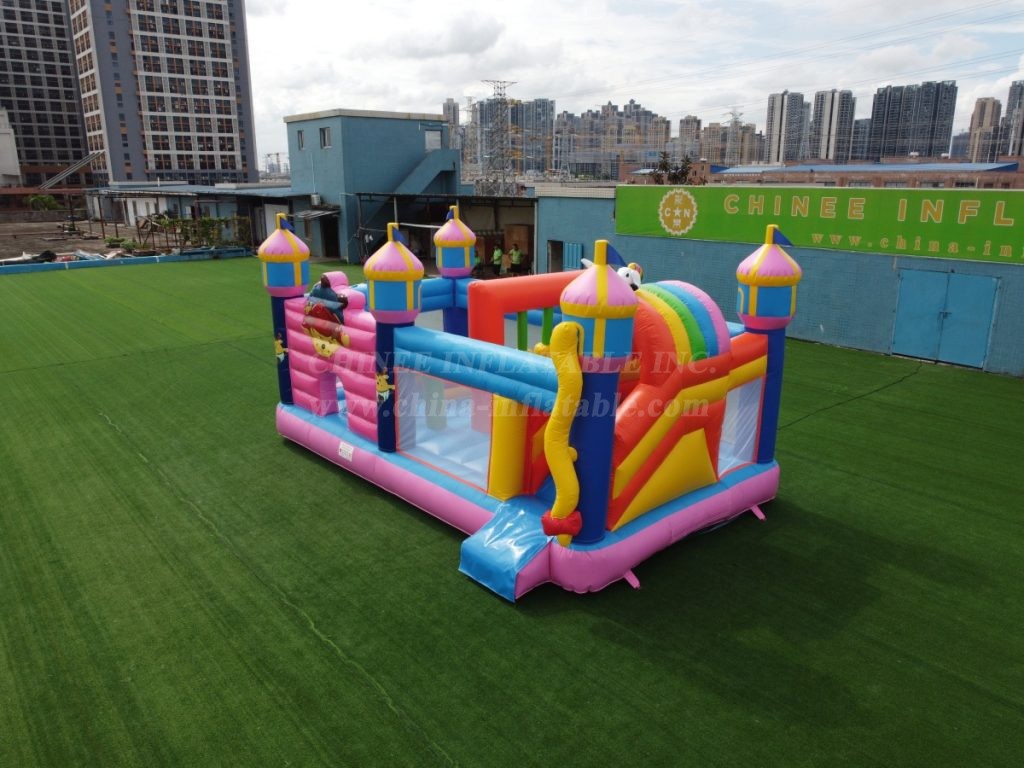 T2-4093B Custom Bouncy Castle With Slide