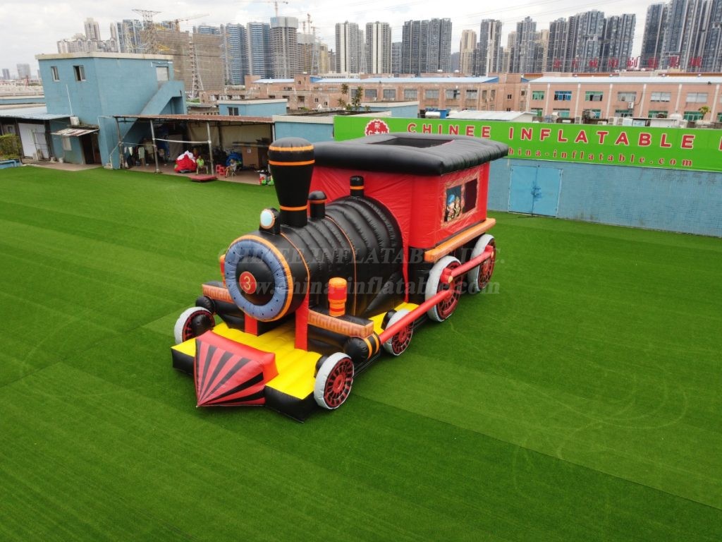 T6-872 Train shape inflatable playground