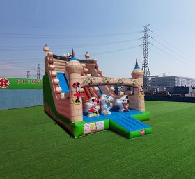 T8-4203 디즈니 미키마우스 캐슬 공기주입 미끄럼틀