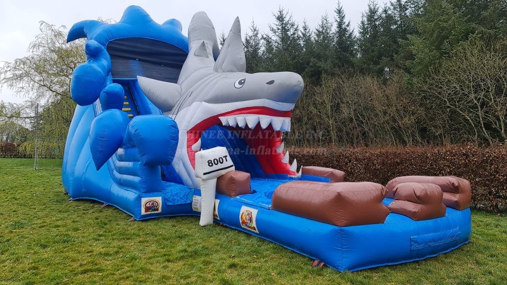 T8-4229 Shark Inflatable Water Slide