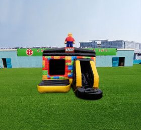 T2-4653 미끄럼틀이 있는 레고하우스 점프성