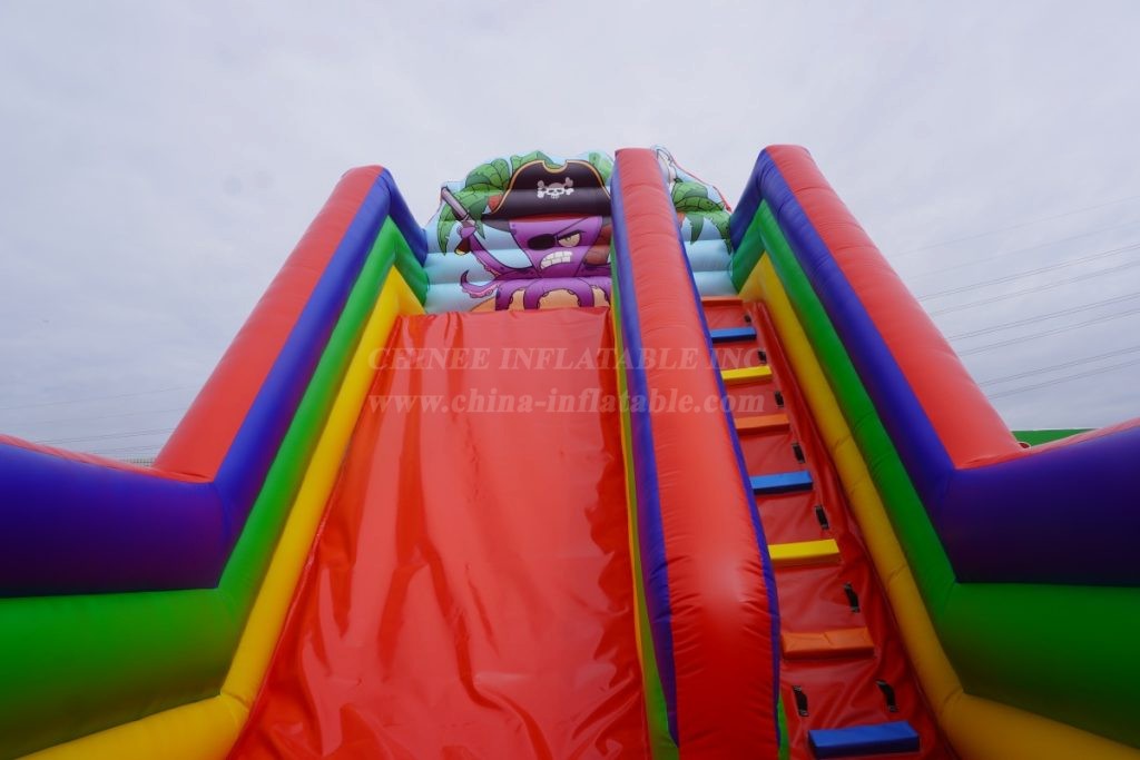 T8-4275 Pirates Octopus Inflatable Slide