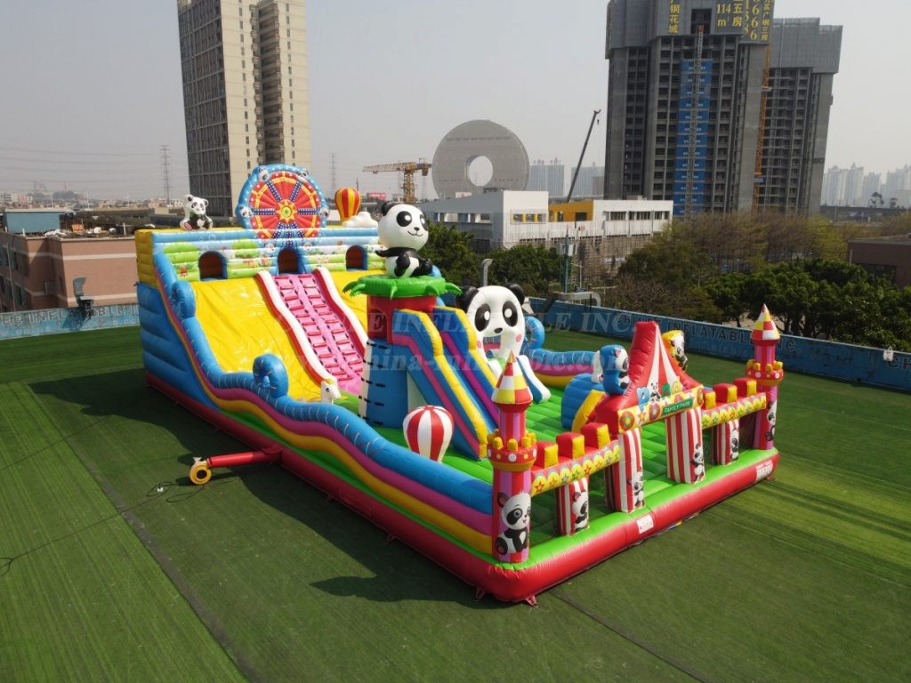 T6-803B Amazing Panda Circus Themed Inflatable Castle Playground