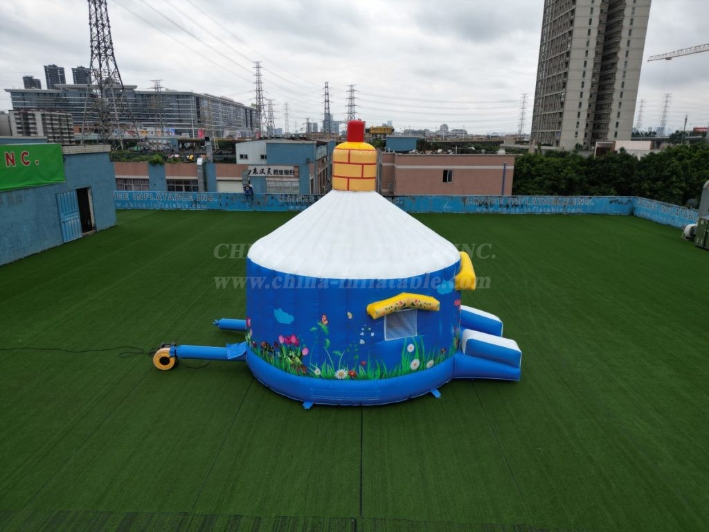 T2-1484 Garden house style bounce house