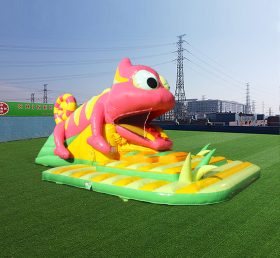 T2-7077 Slide chameleon Inflatable Bounc...