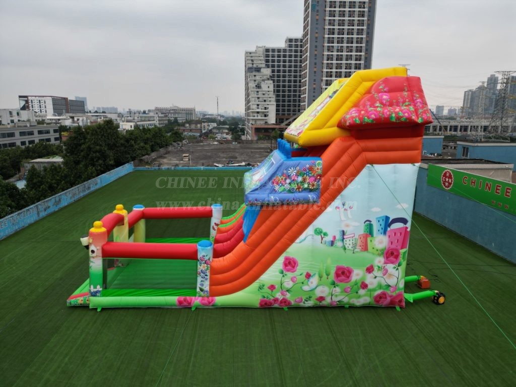 IS3-003B Garden theme inflatable slide