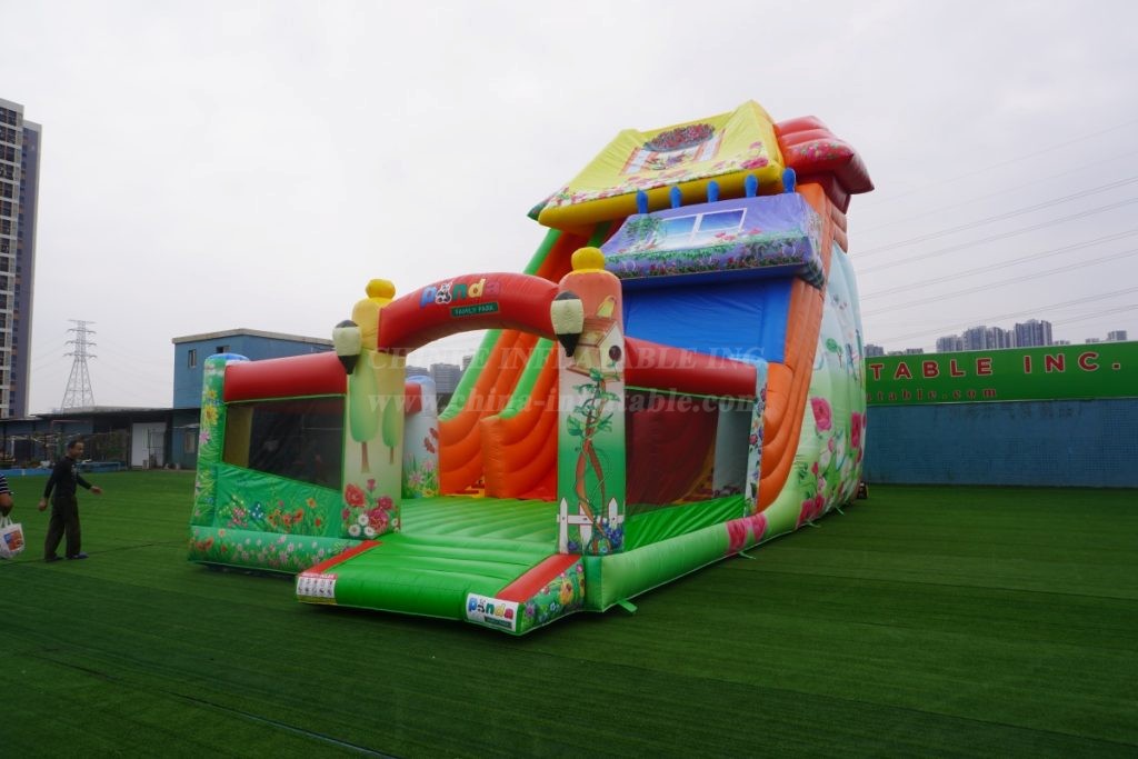 IS3-003B Garden theme inflatable slide