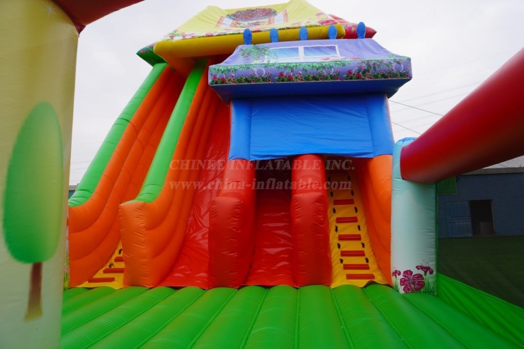 IS3-003B Garden theme inflatable slide