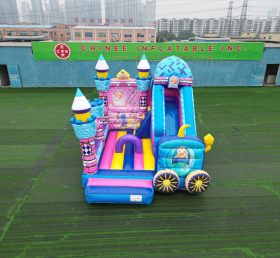 T6-2001 Princess-Themed Bouncy Castle