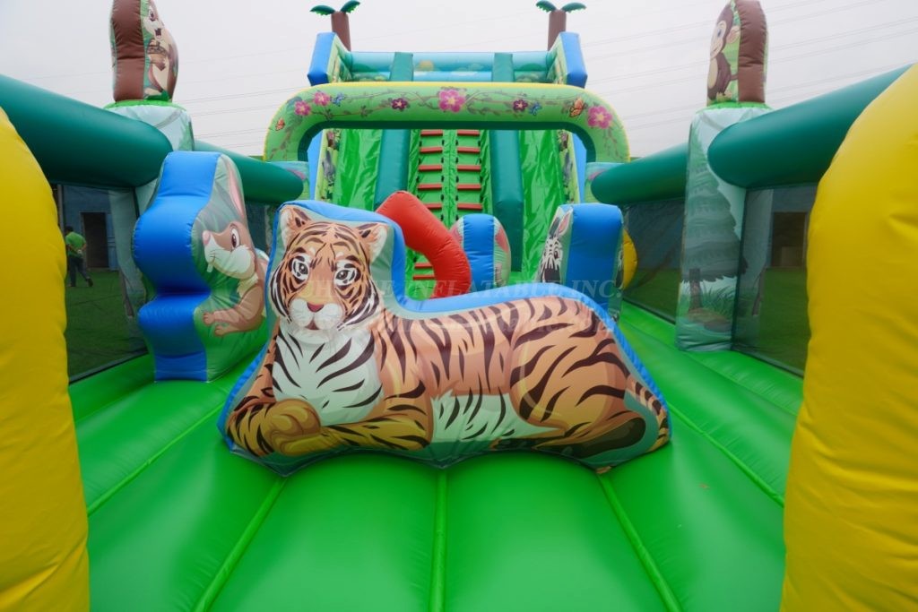 T8-6001 Jungle theme inflatable slide