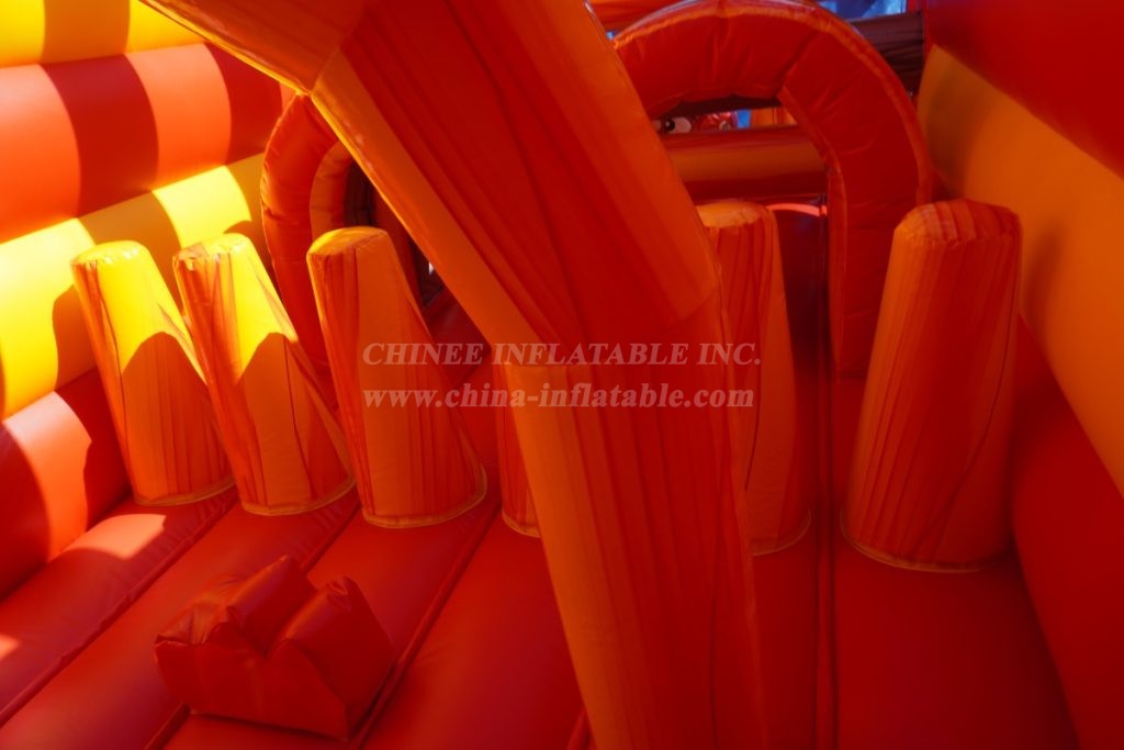 T7-3619 Firetruck Inflatable Obstacle Courses