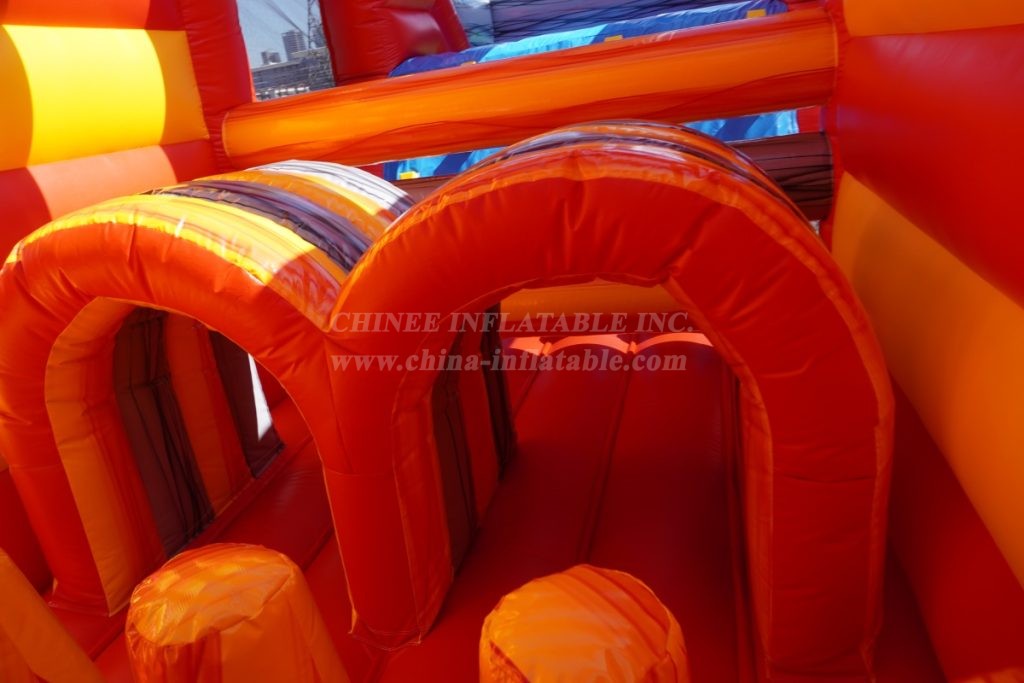 T7-3619 Firetruck Inflatable Obstacle Courses