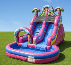 T8-8610 Dora Theme Inflatable Water Slid...