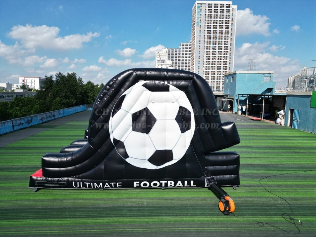T8-7506 Football Rainbow Four Lane Inflatable Slide