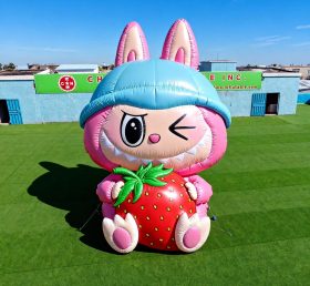 Cartoon3-706 Pop Mart Labubu with Straw...