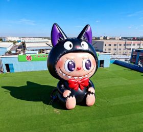 Cartoon3-715 Pop Mart Labubu Black Cat C...