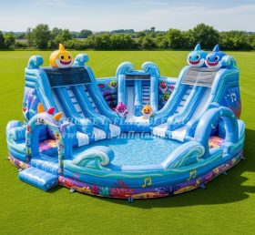 Pool3-561 Baby Shark Theme Pool Water Pa...