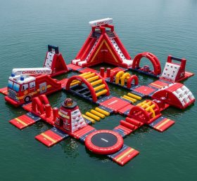 S461 Firetruck Theme Inflatable Water Pa...