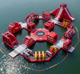 S464 Firetruck Theme Inflatable Water Pa...