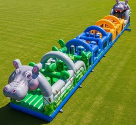 T7-3860 Hippo Theme Inflatable Obstacle ...