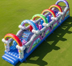 T7-3978 Rainbow Theme Inflatable Obstacl...