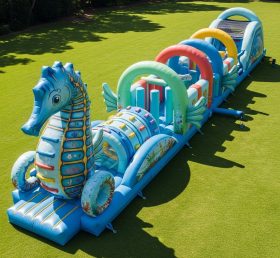 T7-3991 Seahorse Theme Inflatable Obstac...