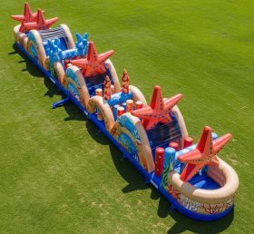 T7-4012 Starfish Theme Inflatable Obstac...