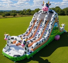T8-5402 Cow Theme Inflatable Water Slide
