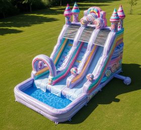T8-5470 Candy Theme Inflatable Water Sli...