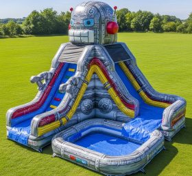 T8-5784 Robot Theme Inflatable Water Sli...