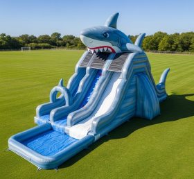 T8-5798 Shark Theme Inflatable Water Sli...