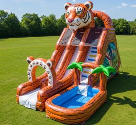 T8-5833 Tiger Theme Inflatable Water Sli...