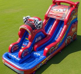 T8-7194 Cars Theme Inflatable Water Slid...