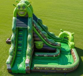 T8-7460 Shrek Theme Inflatable Water Sli...