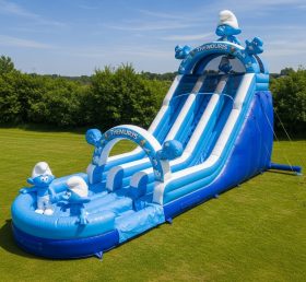 T8-7557 The Smurfs Theme Inflatable Wate...